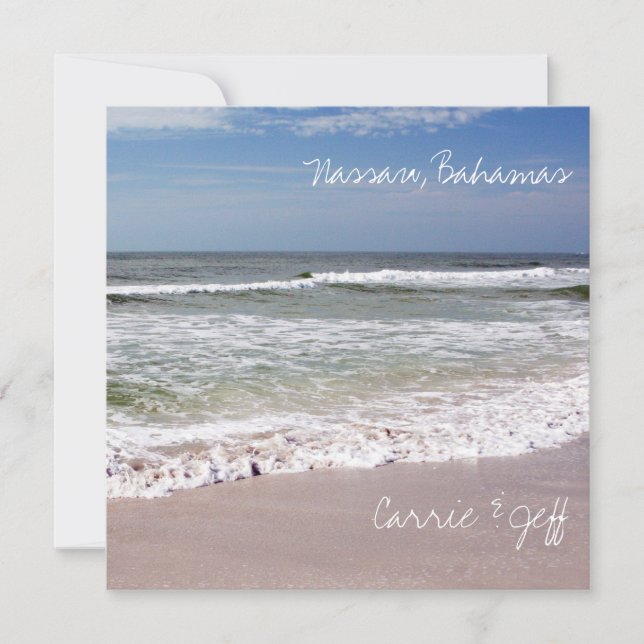 Convites Ondas Batem na Praia Arenosa (Frente)