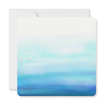 Ondas de Aquarela Mínima Azul