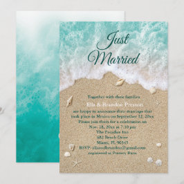 Convites Ondas de Praia Casados Recém-Casados Pós Casamento