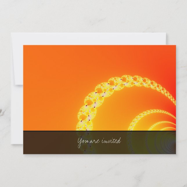 Convites Ondas de Som Arte Fractal (Frente)