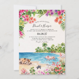 Convites Ondas do Oceano Azul Casamento na Ilha da Praia Tr