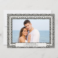 Ondas japonesas Seigaiha Salve a data Foto plana