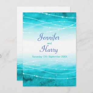 Convites Ondas marítimas lavam espumantes mares aqua casame