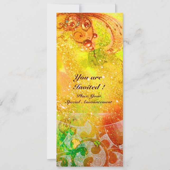 Convites Ondas , vermelhas brilhantes verde marrom rosa dou (Frente)