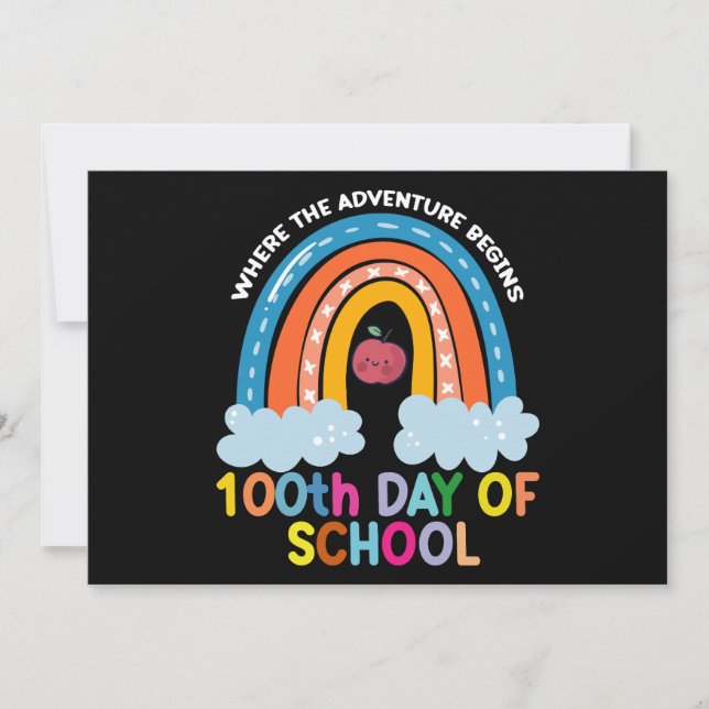 Convites Onde A Aventura Começa 100 Dias Mais Inteligente (Frente)