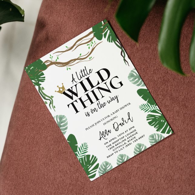 Convites Onde as coisas selvagens são Chás de fraldas único (Criador carregado)