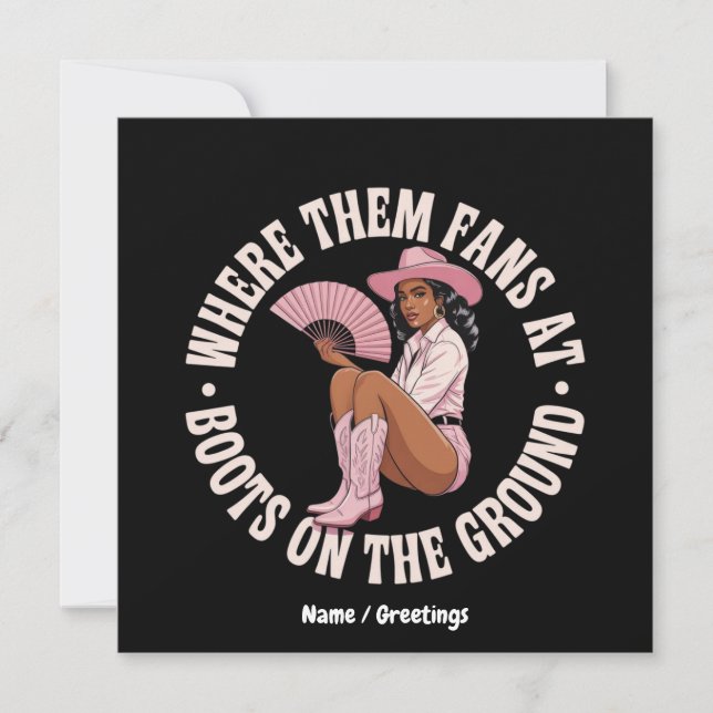 Convites Onde Eles Ventilam Quando Arranham No Chão Negro (Frente)