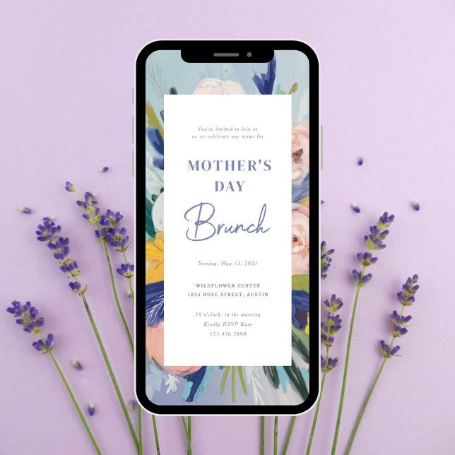 Convites Onde O Amor Cultiva O Brunch Dia de as mães (Criador carregado)