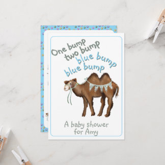 Convites One bump two bump baby shower Invitation