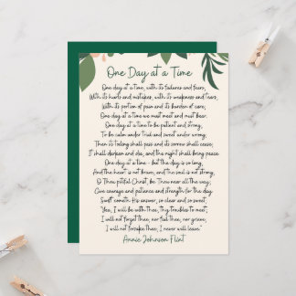 Convites One Day At A Time Annie Johnson Flint Postcard