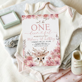 Convites One-deer-ful 1st Birthday Invitation