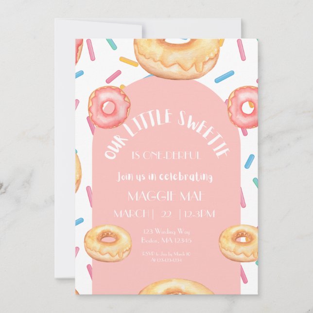 Convites One-derful First Birthday Invitation  (Frente)