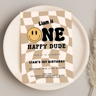 Convites One Happy Dude Birthday