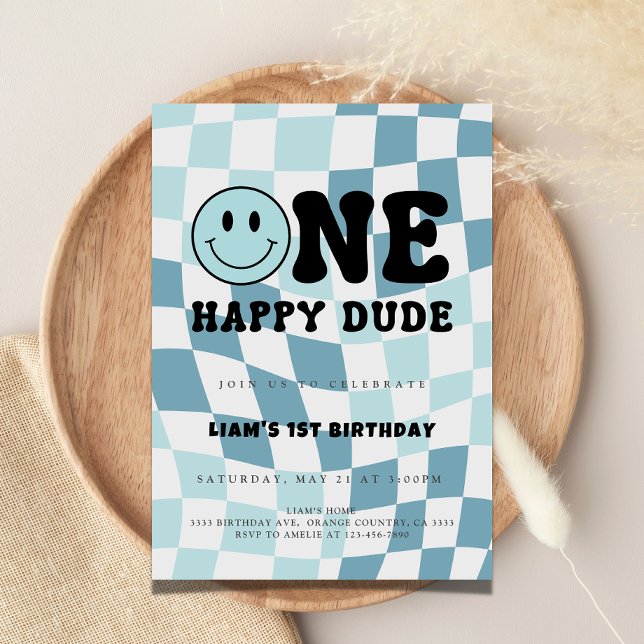 Convites One happy Dude Invitation (Criador carregado)