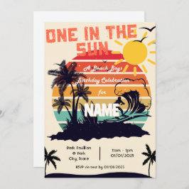 Convites One in the Sun, a Beach Boys Birthday Invitation