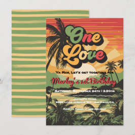 Convites One Love Reggae Jamaican Birthday