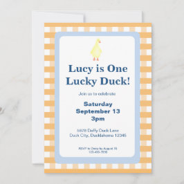 Convites One Lucky Duck Invitation Template (Orange)