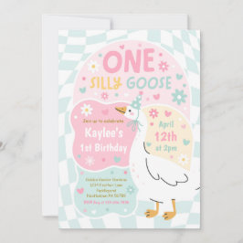 Convites One Silly Goose 1st Birthday Party Spring Birthday