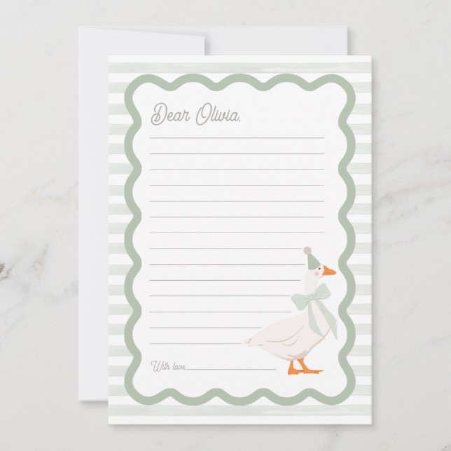 Convites One Silly Goose 1st Birthday Time Capsule Cards (Frente)