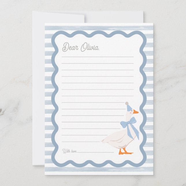 Convites One Silly Goose 1st Birthday Time Capsule Cards (Frente)