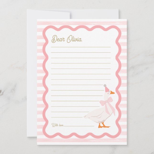 Convites One Silly Goose 1st Birthday Time Capsule Cards (Frente)