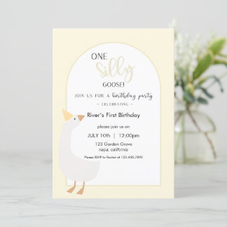 Convites One Silly Goose First Birthday Invitation