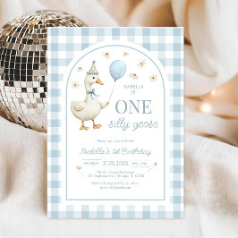 Convites One Silly Goose Girl 1st Birthday Party Invitation