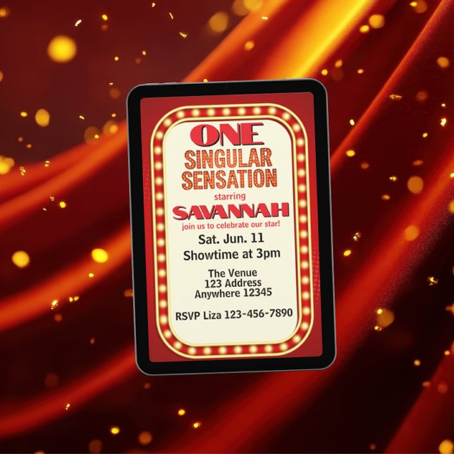 Convites One Singular Sensation, Broadway 1st Birthday (Criador carregado)