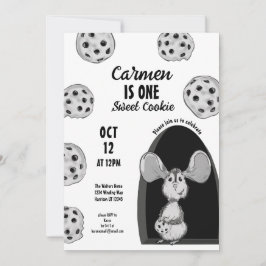 Convites One Sweet Cookie Mouse First Birthday