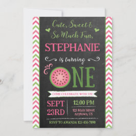 Convites One Sweet Melon 1st Birthday Invitation