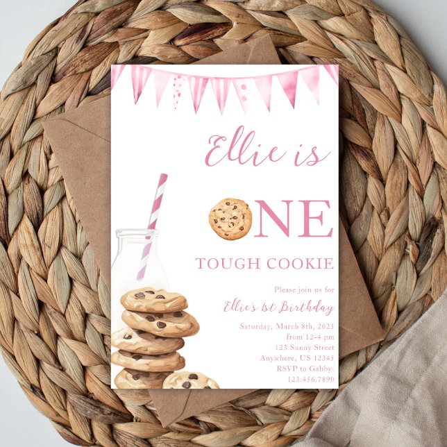 Convites One Tough Cookie Birthday Invitation (Criador carregado)