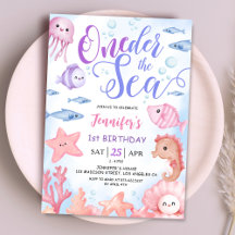 ONEder O Mar! 1º Aniversário Menina Vida Marinha F