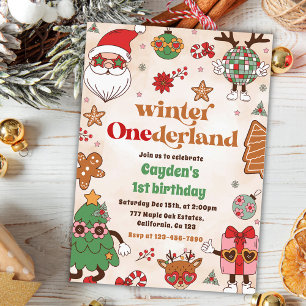 Convites Onederland Inverno - primeiro aniversario de Natal