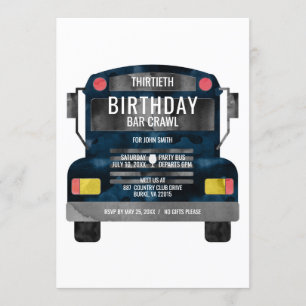 Convites Ônibus de Bar em Bar para Festas