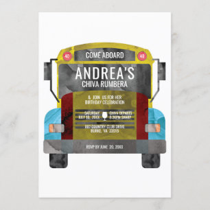 Convites Ônibus de festa Colombiano Chiva Rumbera Pachanger