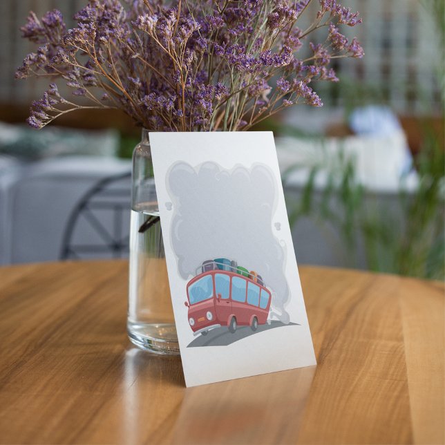 Convites Ônibus de Viagem Exalando Fumaça (Criador carregado)