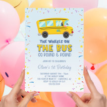 Ônibus Escolar Amarelo 1º Aniversário