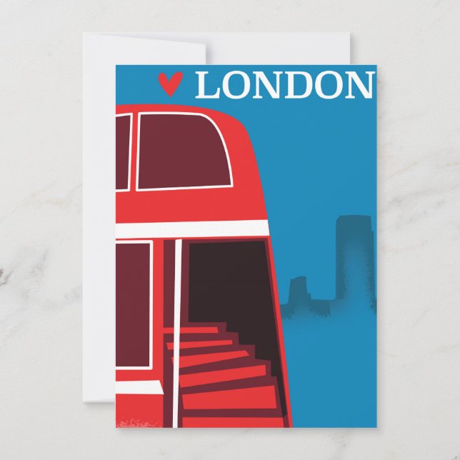 Convites Ônibus Vermelho de Londres (Verso)