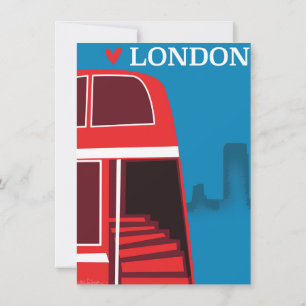 Convites Ônibus Vermelho de Londres
