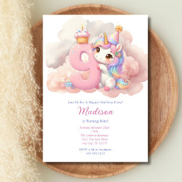 Convites Ontem à 9ª Rapariga Azul Cor-de-Rosa do Unicórnio