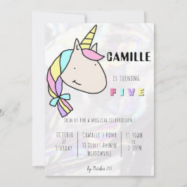 Convites Ontem é um Unicórnio Moderno e Cute