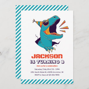 Convites Ontem legal T-Rex Dinossaur Boys