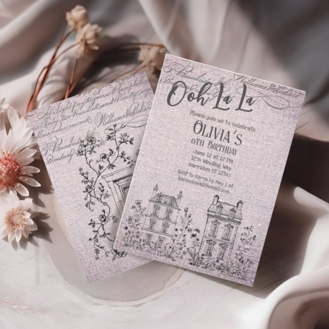 Convites Ooh La La French Fairytale Party (Criador carregado)