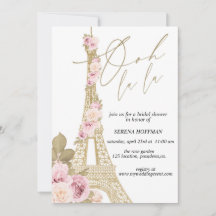 Ooh La La, tema Paris, Chá de Noiva, Torre Eiffel