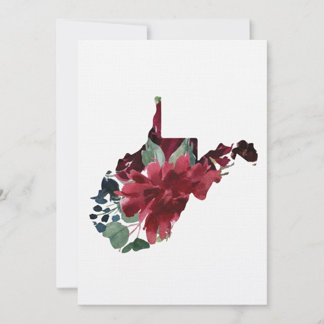 Convites Opção de decoração de casamento WV 2 (Frente)