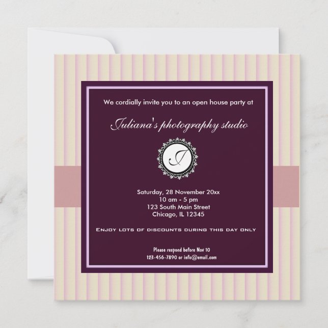 Convites Open House Novo negócio (Frente)