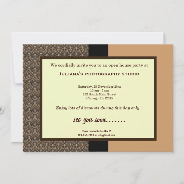 Convites Open House Novo negócio (Frente)