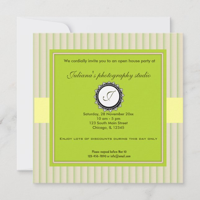 Convites Open House Novo negócio (Frente)