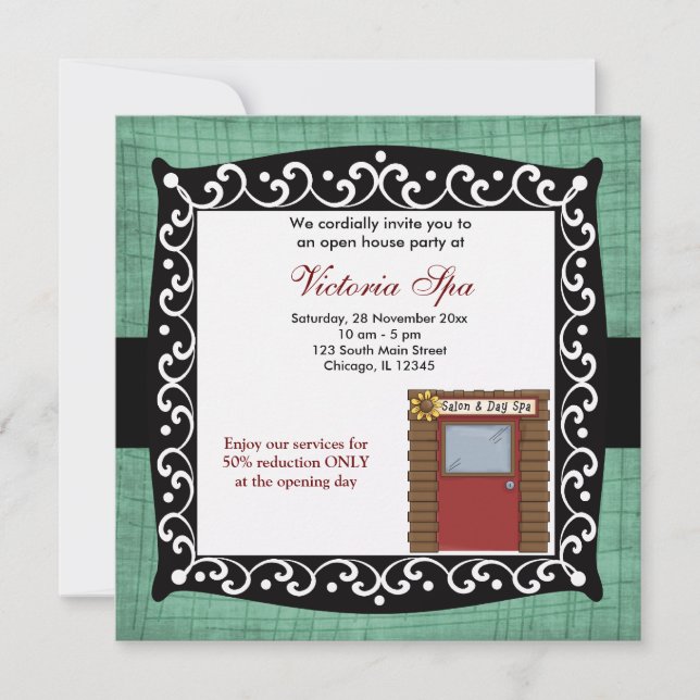 Convites Open House Spa Business (Frente)