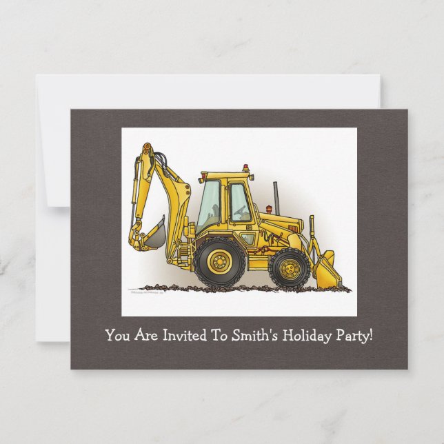 Convites Operador do Backhoe (Frente)